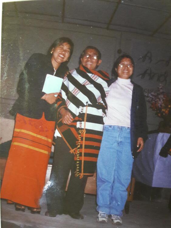 First Naga missionary with mirbuk youth First Naga missionary with mirbuk youth